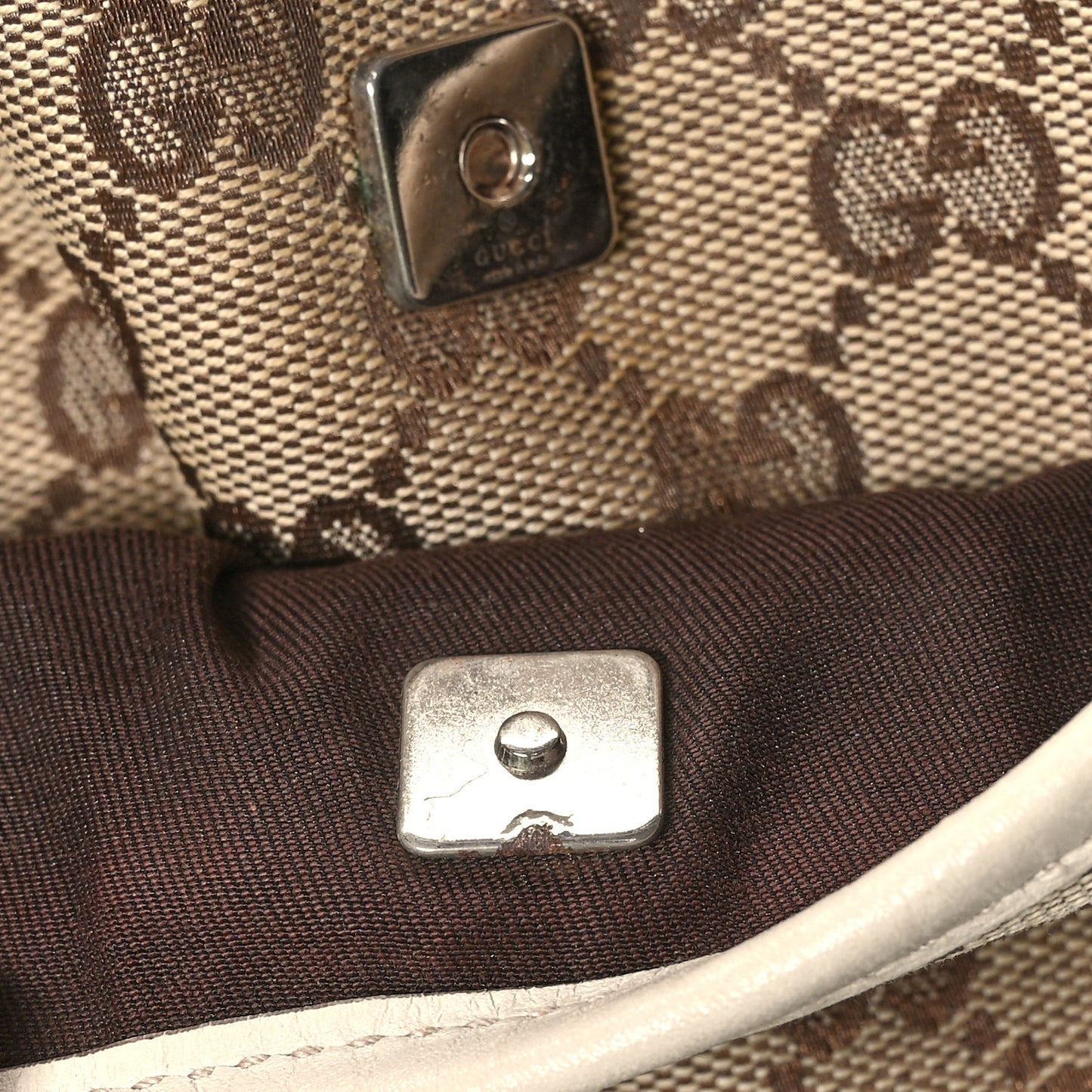 Monogram Calfskin Perforated Medium Flat Messenger Bag Off White