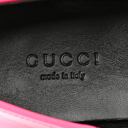 Gucci Apollo Fluo Calfskin Malaga Kid Womens Brixton Horsebit Loafers 38 Fuxia Fluo 7 of 9