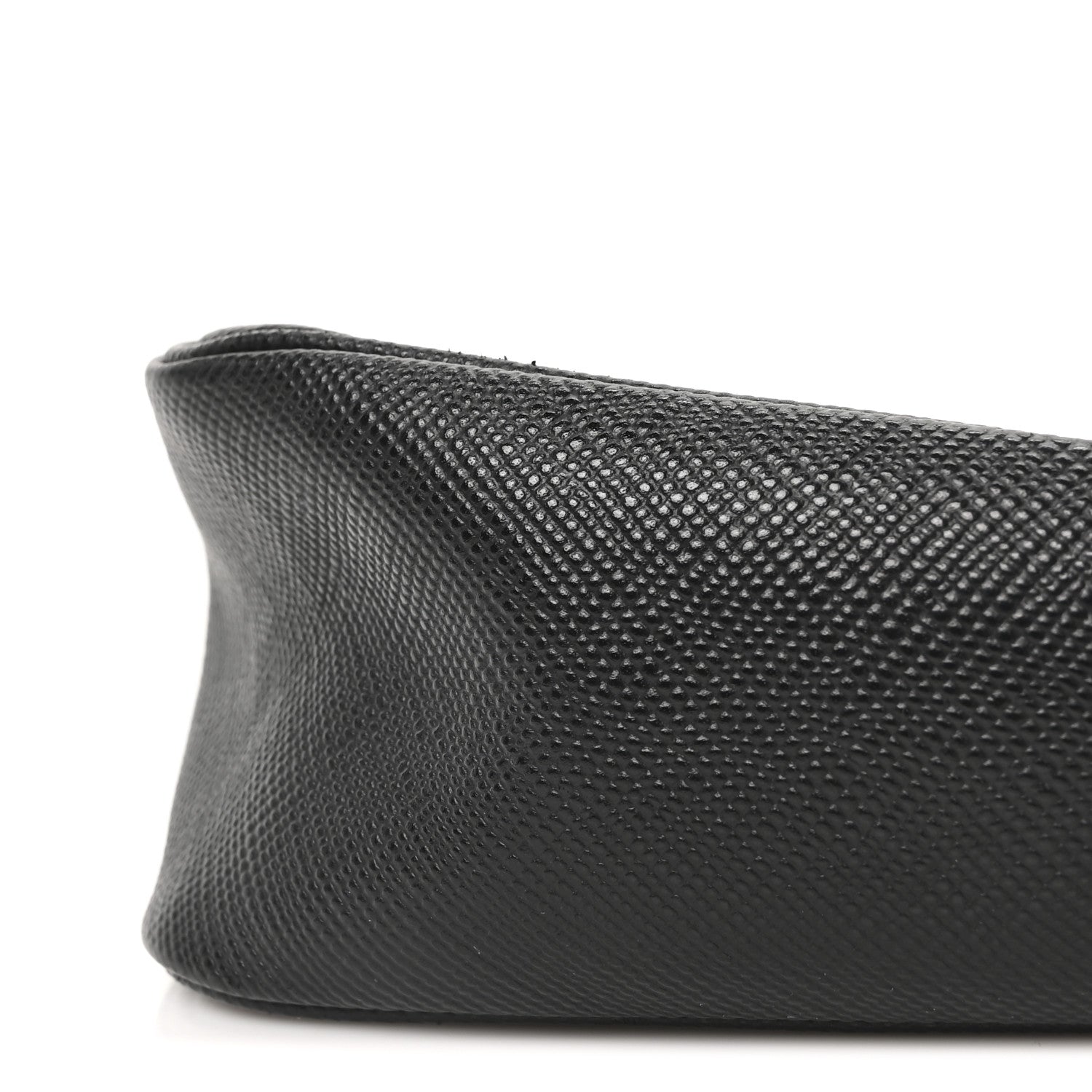 Prada Saffiano Cuir Triangle Logo Embossed Triangle Wristlet Black 10 of 10