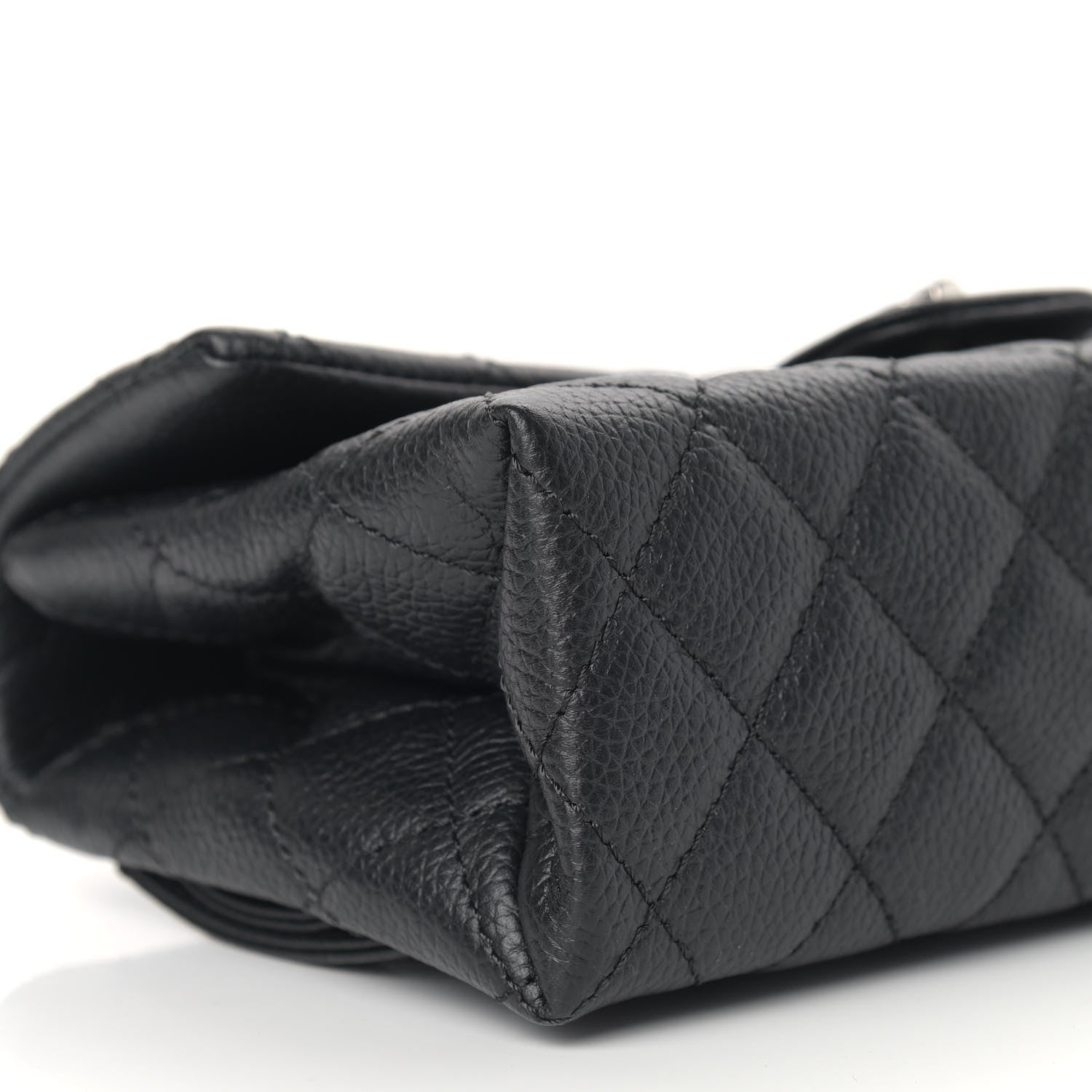 Chanel Grained Calfskin Quilted 2.55 Reissue Flap Belt Bag Clutch Black 9 of 10