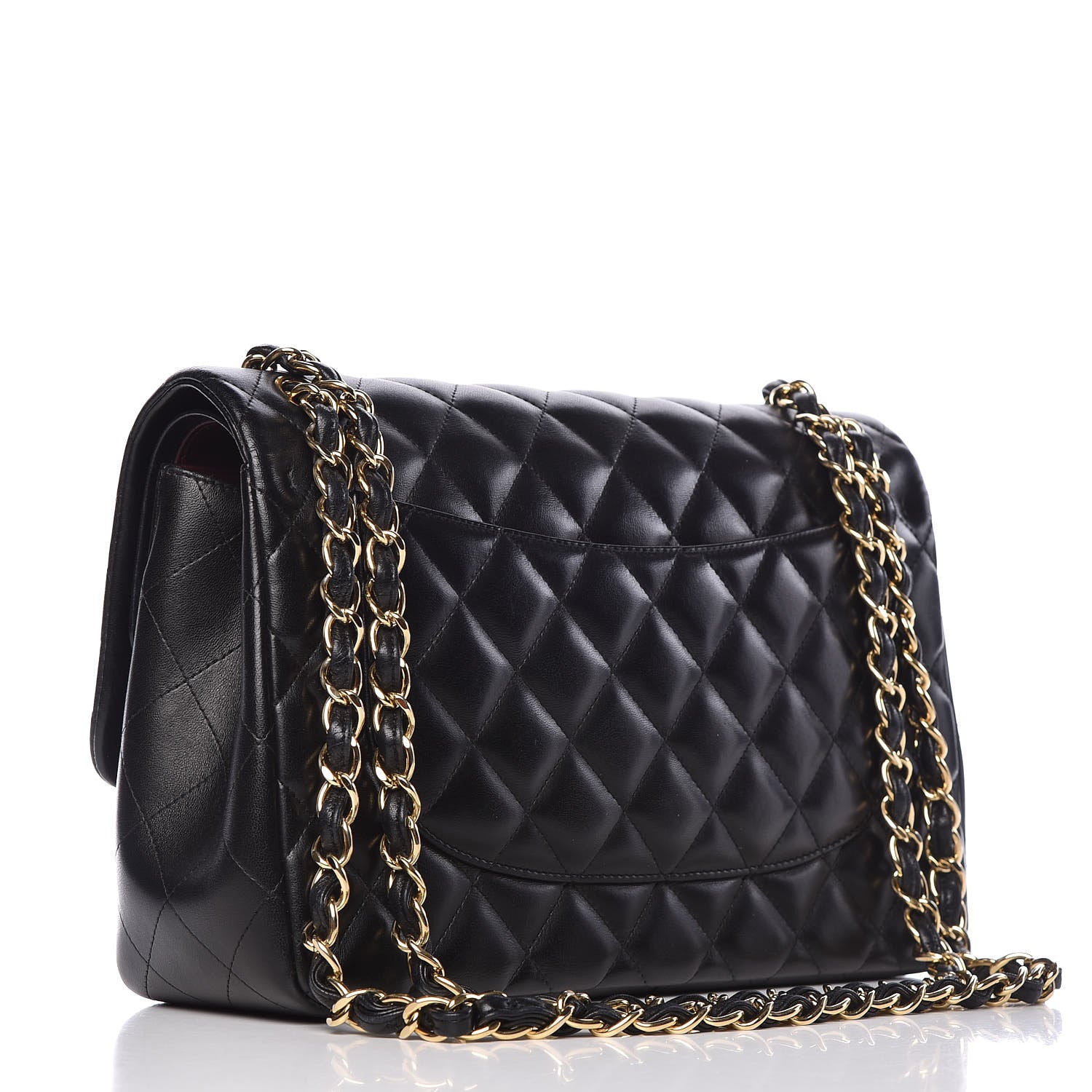 Chanel Lambskin Quilted Jumbo Double Flap Black 3 of 11