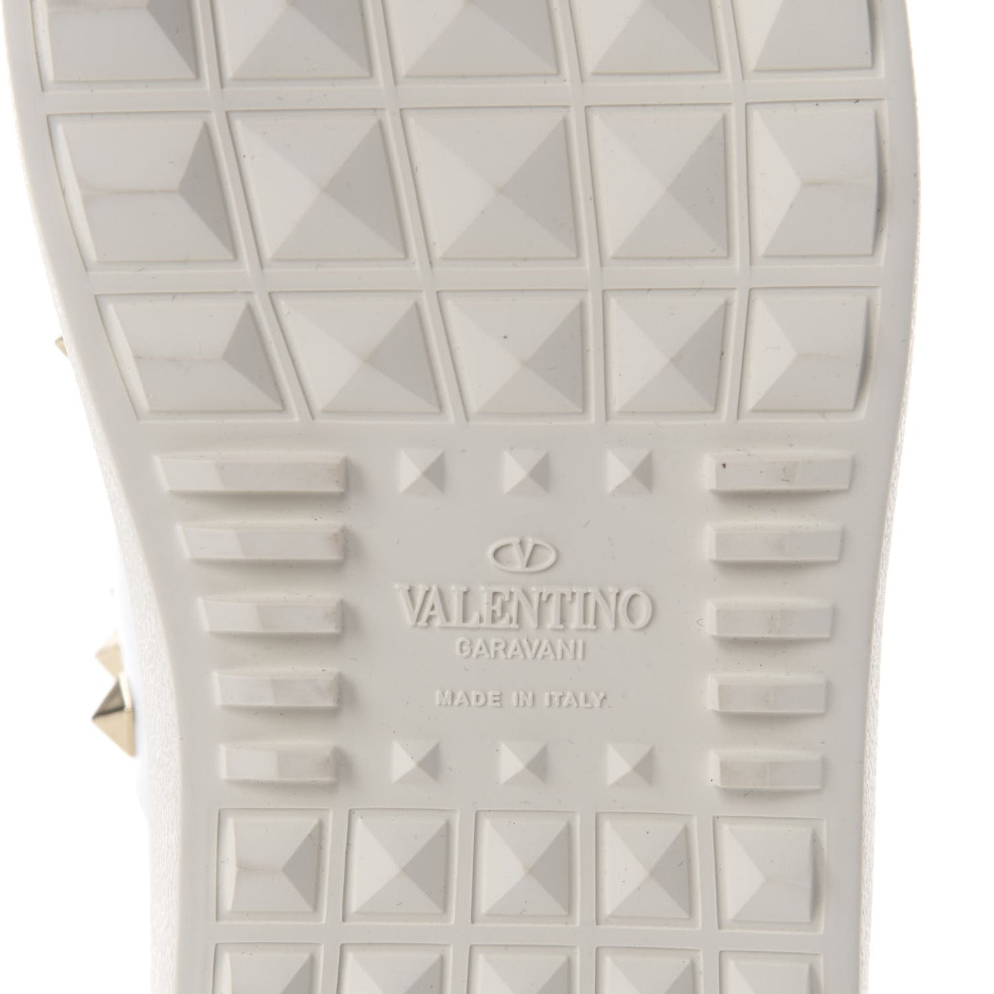 Calfskin Womens Rockstud Untitled Open Sneakers 41.5 White