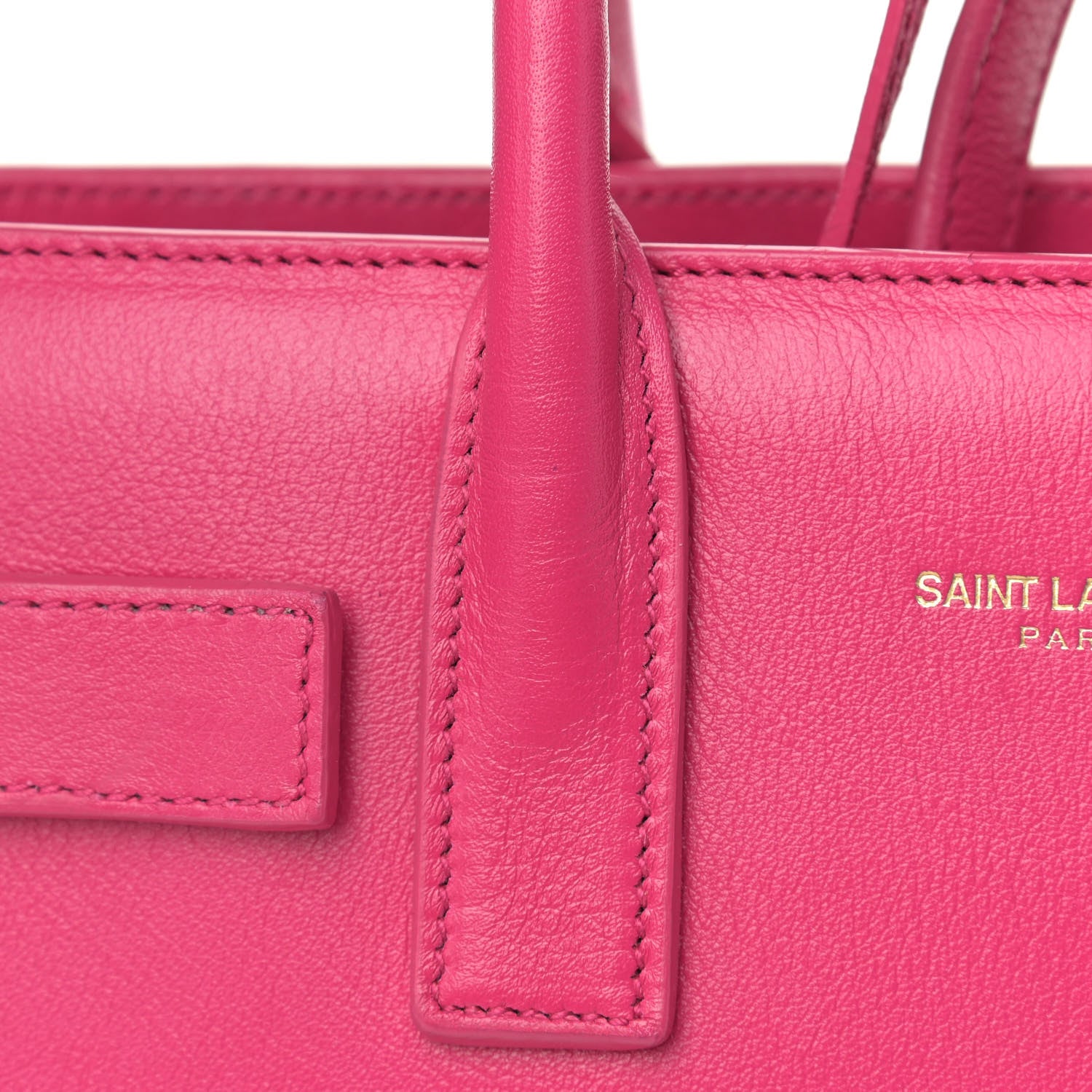 Saint Laurent Calfskin Nano Sac De Jour Lipstick Fuchsia 9 of 12