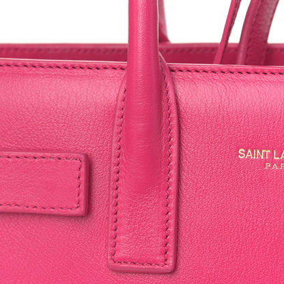 Saint Laurent Calfskin Nano Sac De Jour Lipstick Fuchsia 9 of 12