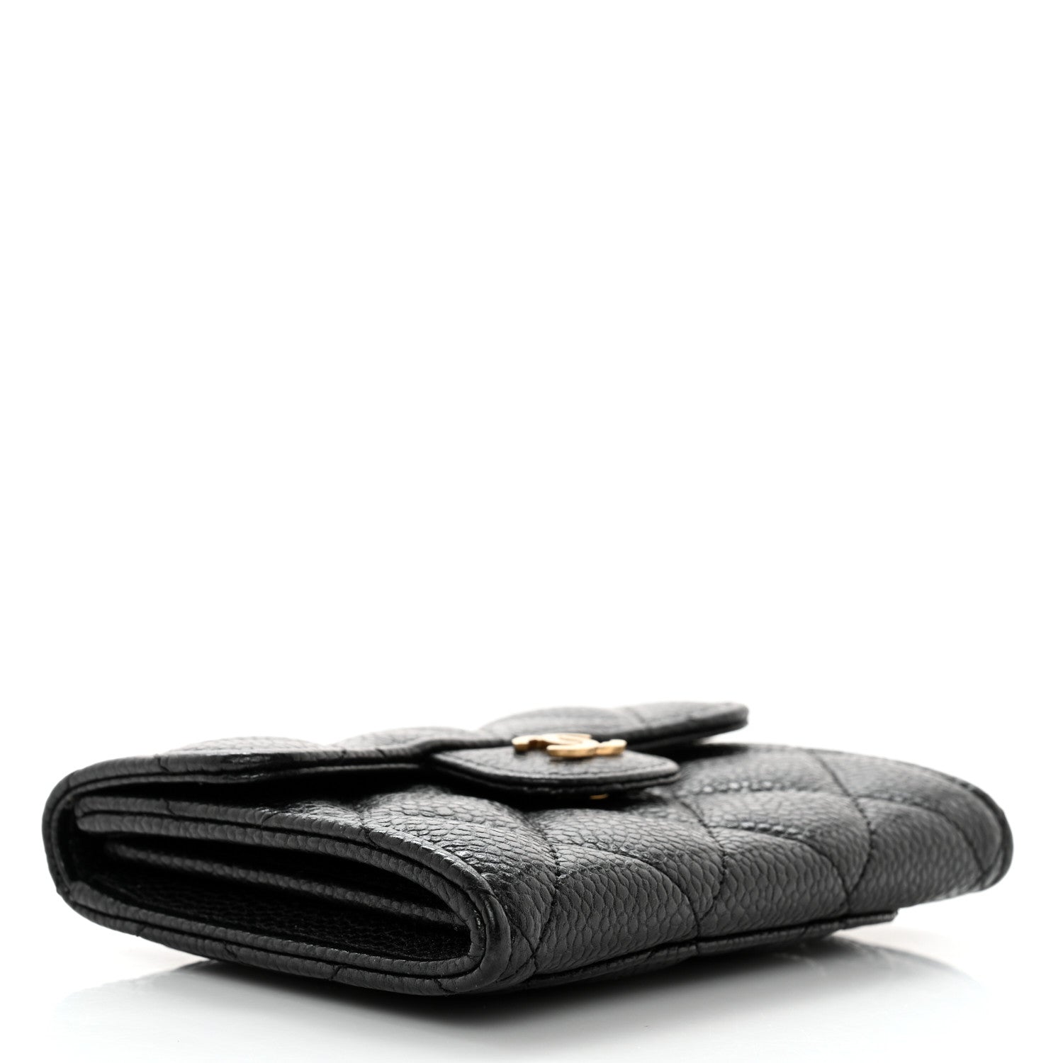 Chanel Caviar Quilted Flap Card Holder Wallet Black 4 of 9