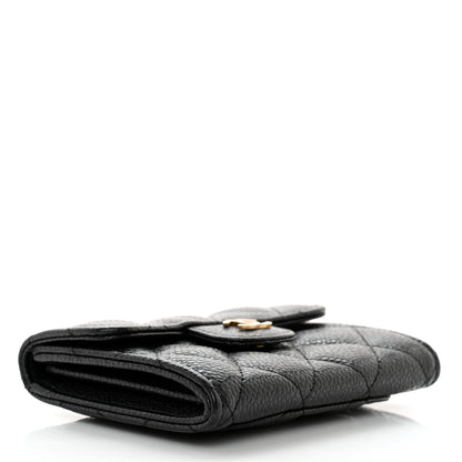 Chanel Caviar Quilted Flap Card Holder Wallet Black 4 of 9