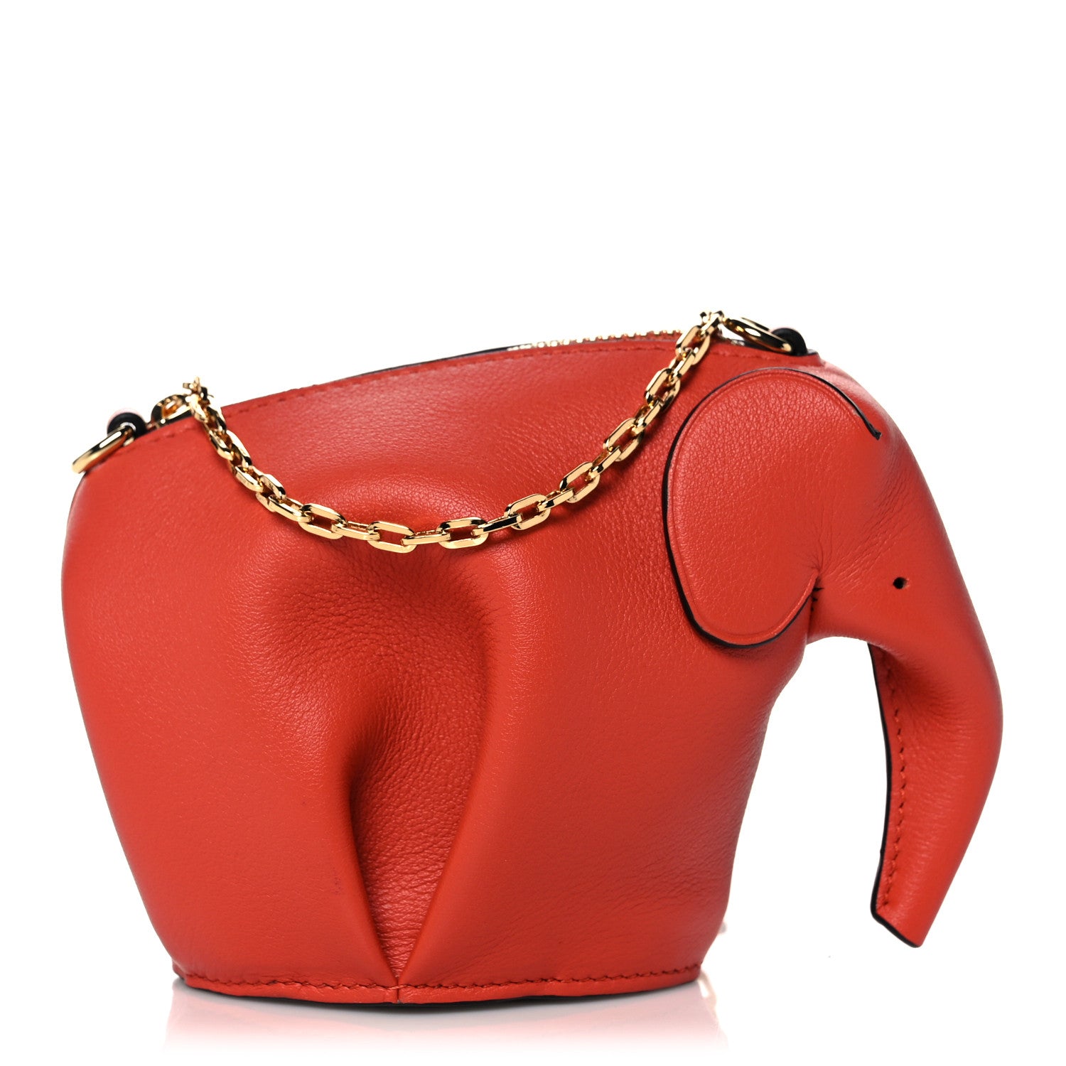 Loewe Calfskin Elephant Pouch Vermillion 1 of 8