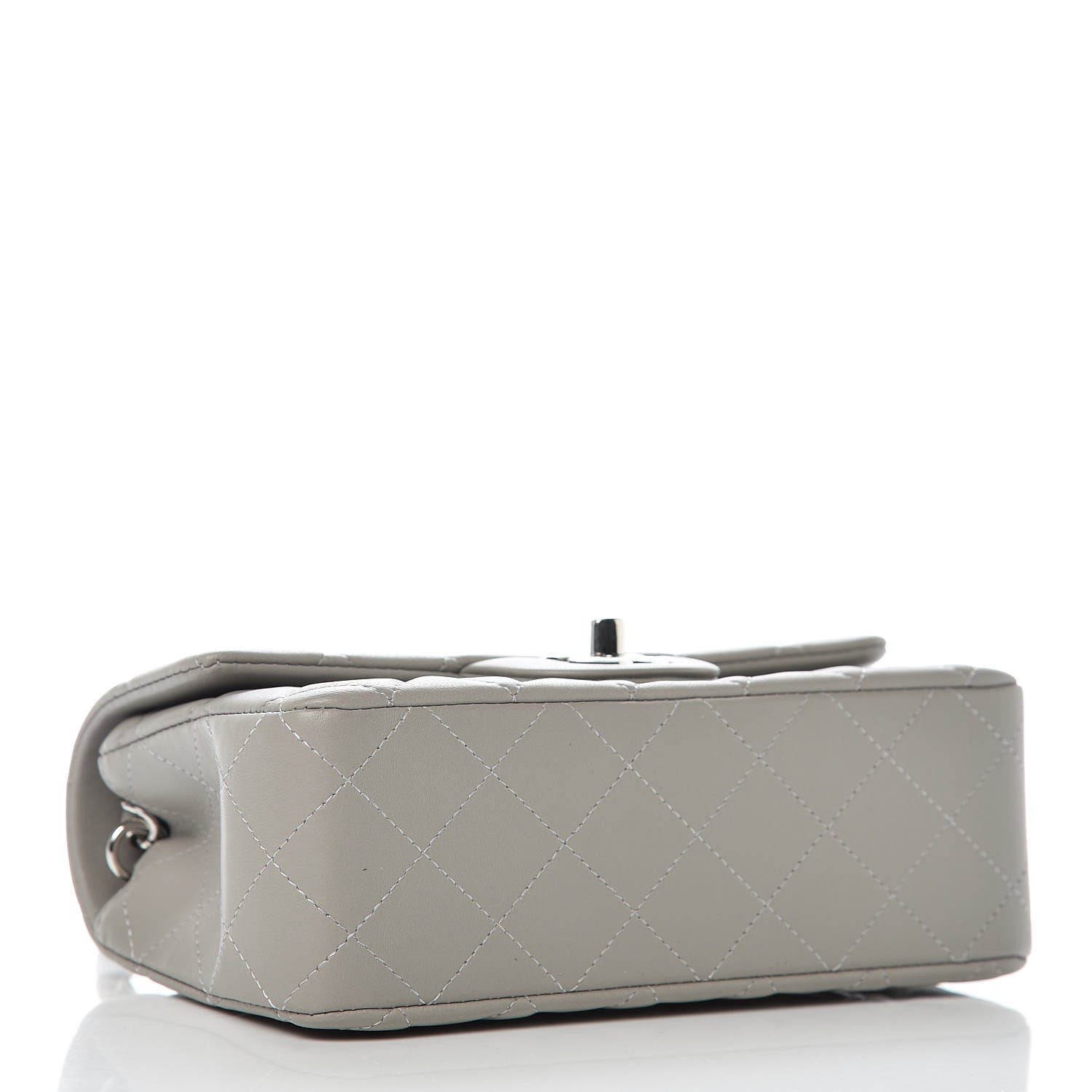 Chanel Lambskin Quilted Mini Rectangular Flap Grey 4 of 10