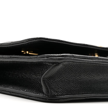 Chanel Caviar Quilted Textured CC Wallet On Chain WOC Black 11 of 14