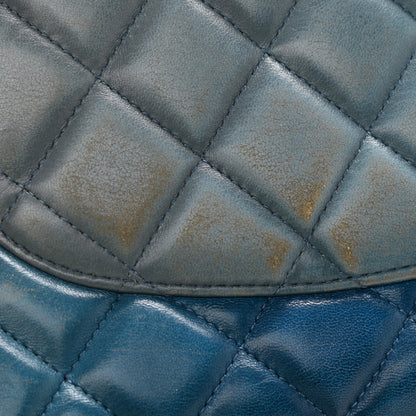 Chanel Lambskin Degrade Quilted Jumbo Single Flap Light Blue 16 of 17