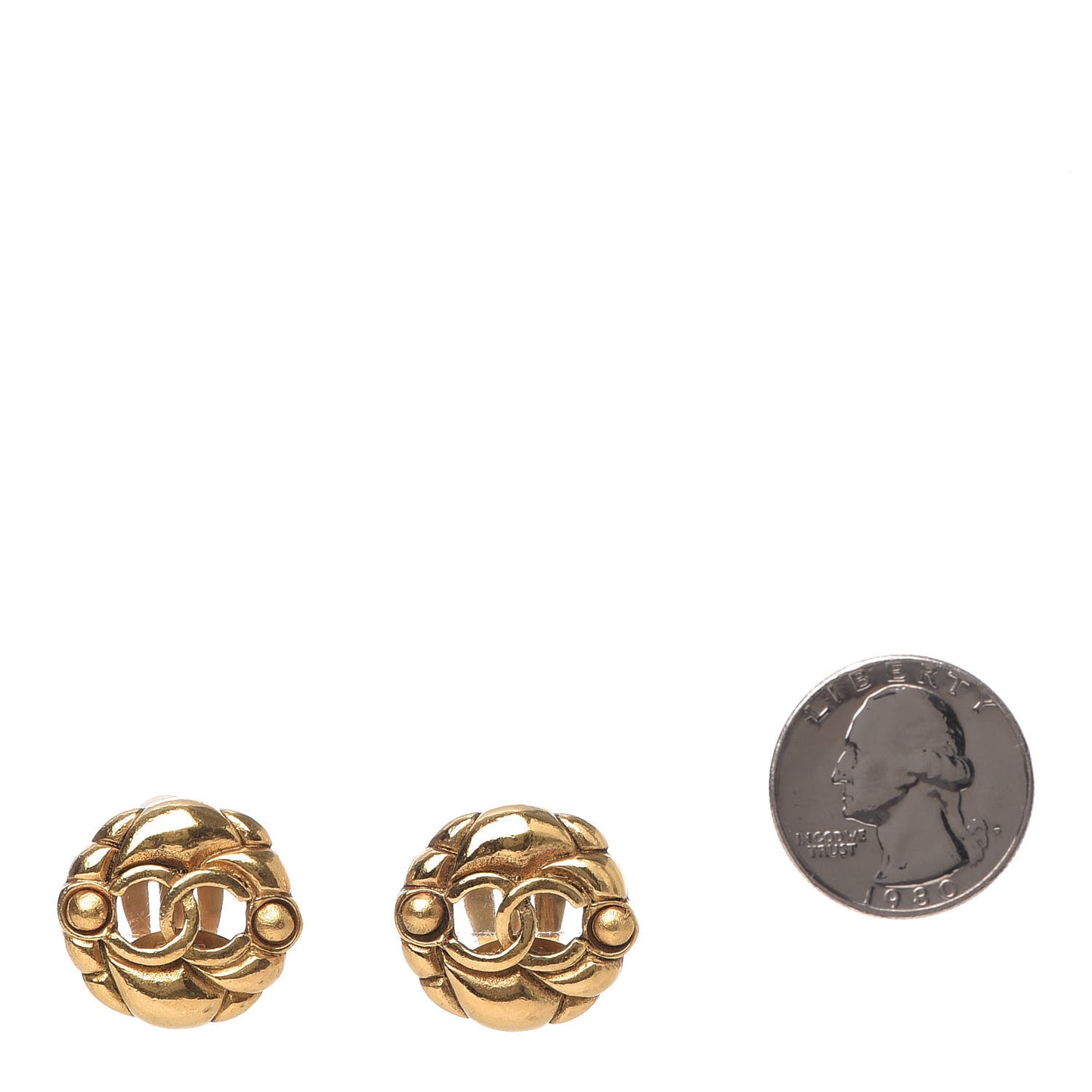CC Clip On Earrings Gold