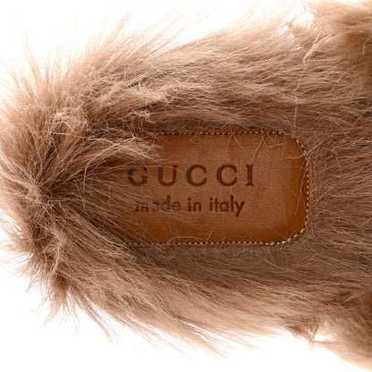 Gucci Calfskin Fur Mens Princetown Slippers 12 Fuxia Fluo Natural 7 of 7