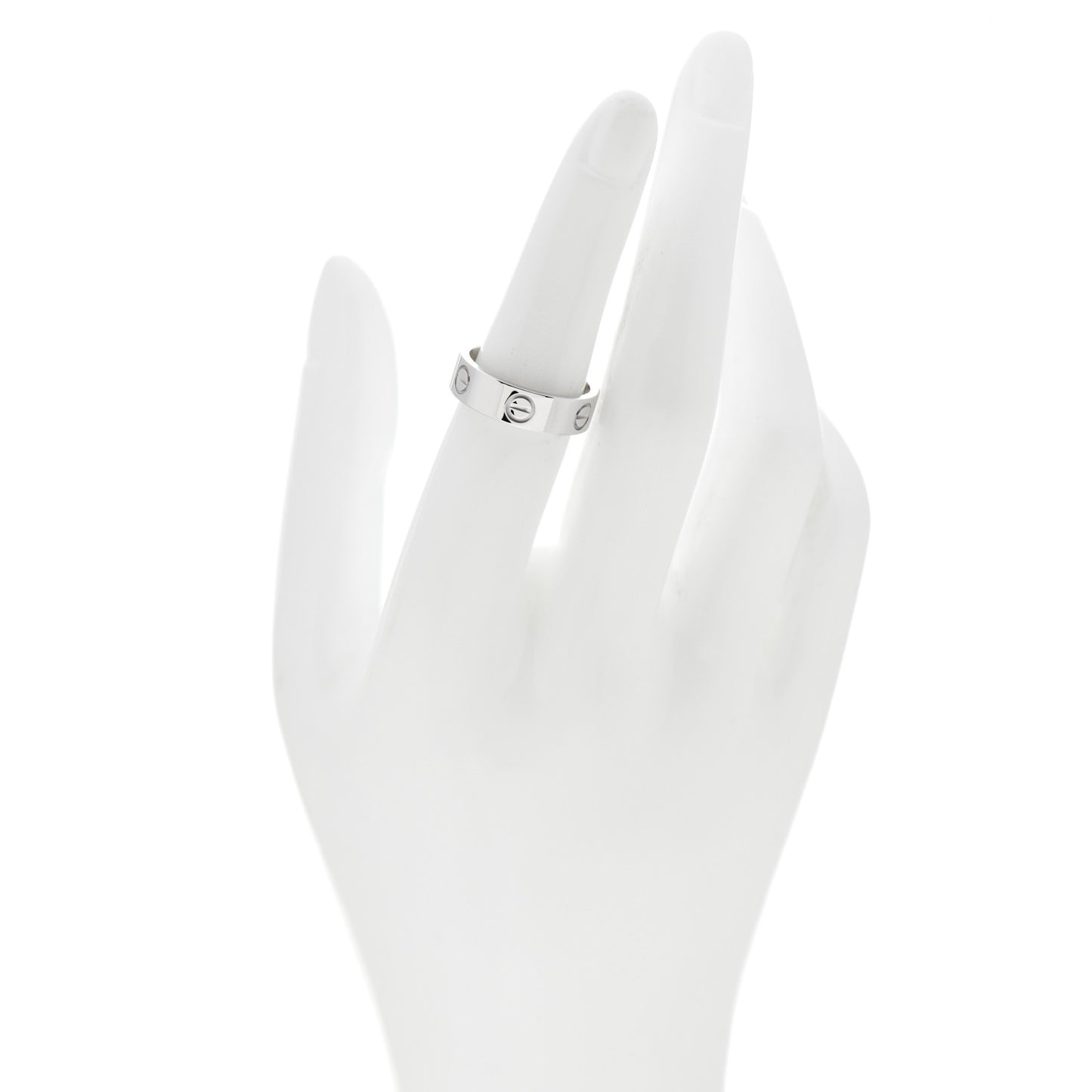 18K White Gold 5.5mm LOVE Ring 53 6.25