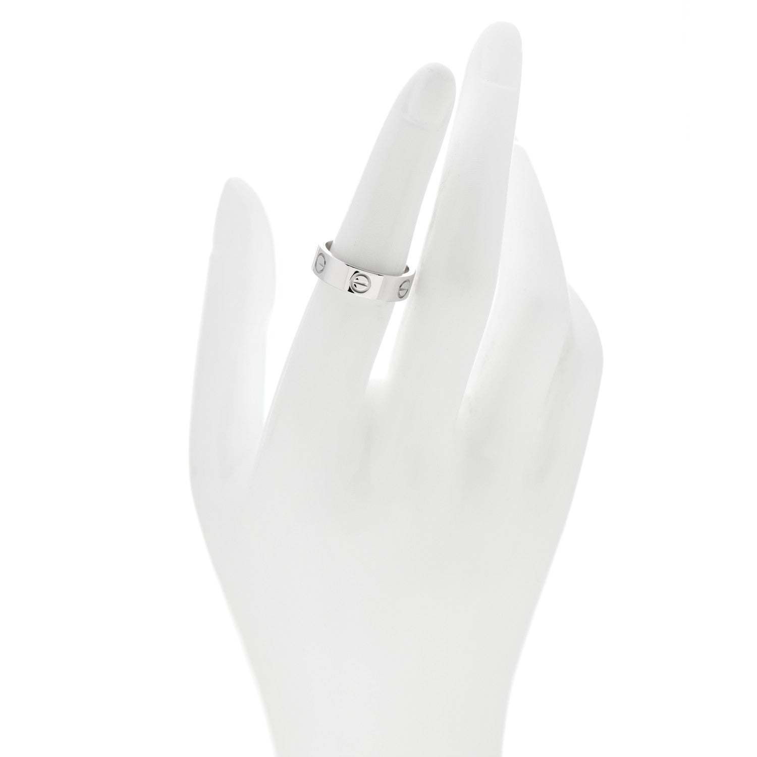 Cartier 18K White Gold 5.5mm LOVE Ring 53 6.25 2 of 5