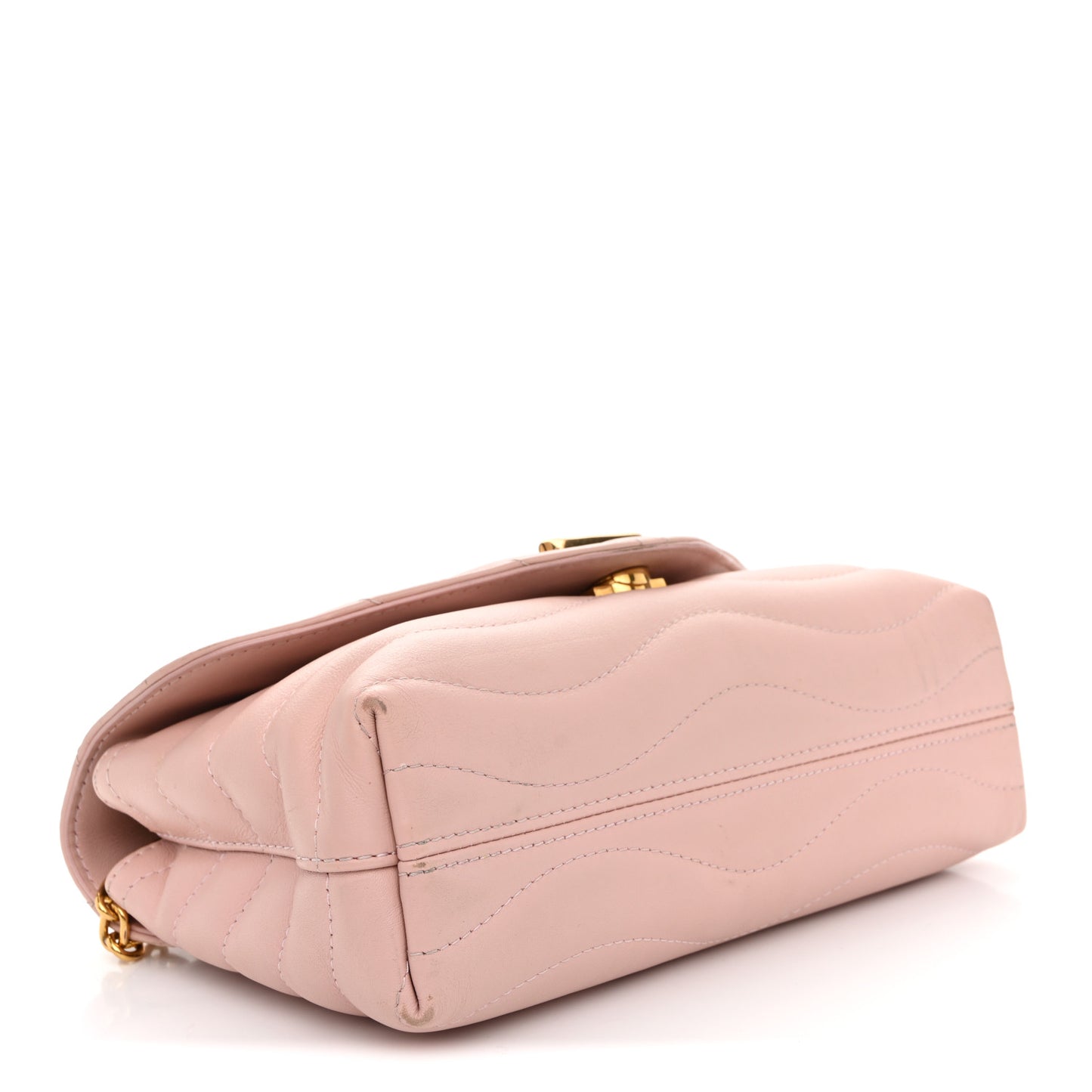 Calfskin New Wave Chain MM NM Rose Ballerine