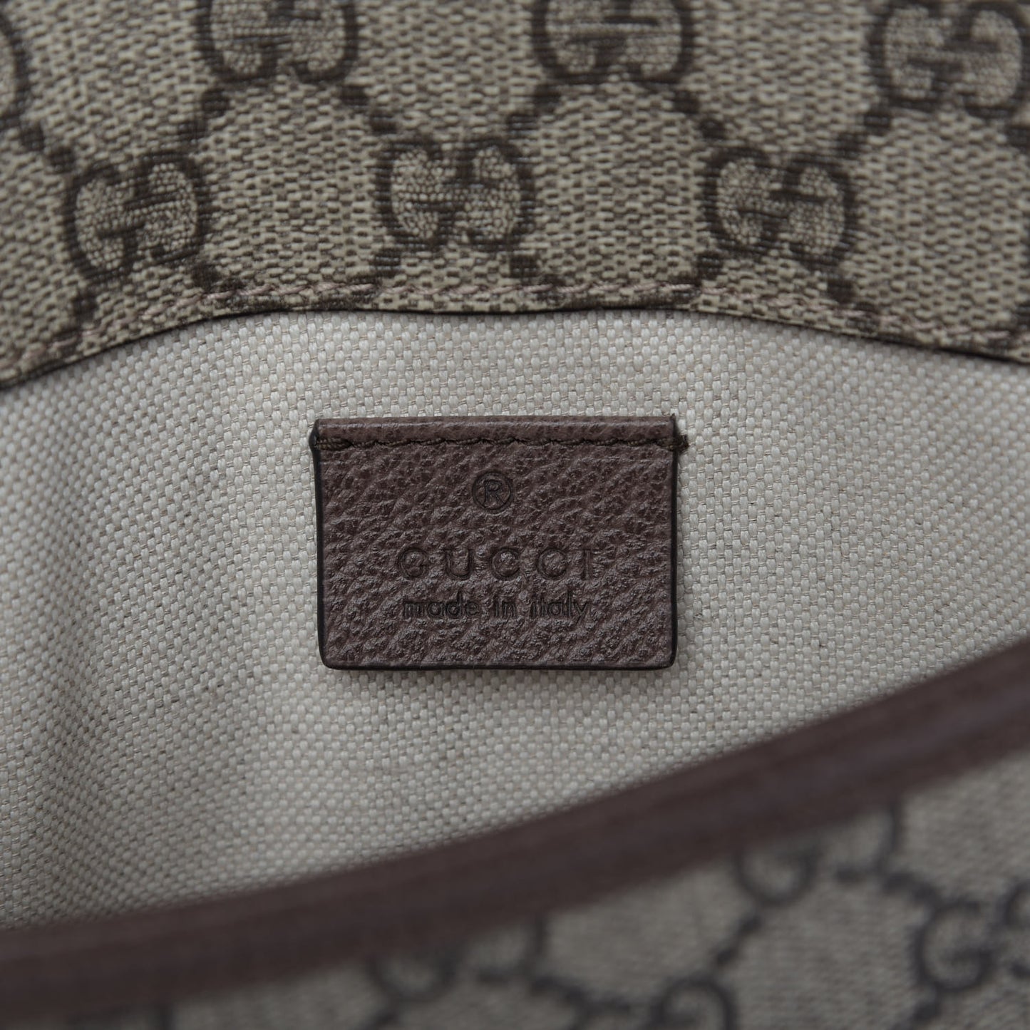 GG Supreme Monogram Neo Vintage Web Belt Bag Brown