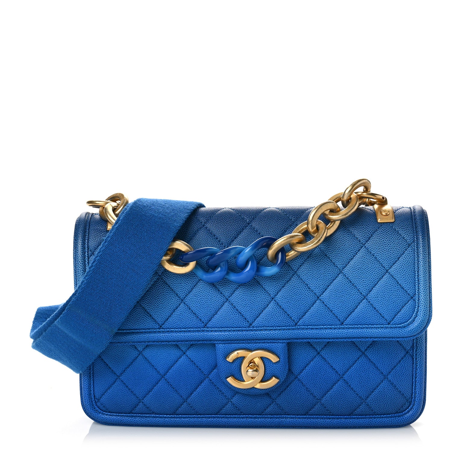 Chanel Caviar Quilted Medium Sunset On The Sea Flap Blue 1 of 9