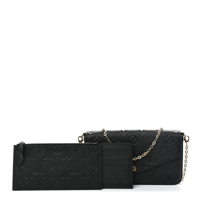 Louis Vuitton Empreinte Pochette Felicie Chain Wallet Black 2 of 11