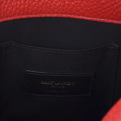 Saint Laurent Grained Calfskin Nano Sac De Jour Lipstick Red 7 of 9