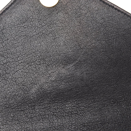Saint Laurent Sheepskin Matelasse Chevron Monogram Medium College Bag Black 11 of 13