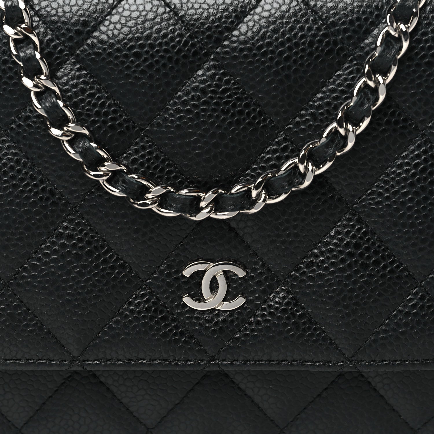 Chanel Caviar Quilted Wallet On Chain WOC Black 9 of 11
