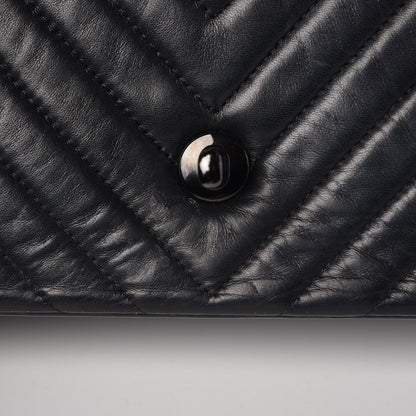 Chanel Lambskin Chevron Quilted Mini Rectangular Flap So Black 9 of 13