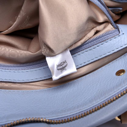 MCM Grained Calfskin Crossbody Blue 9 of 14