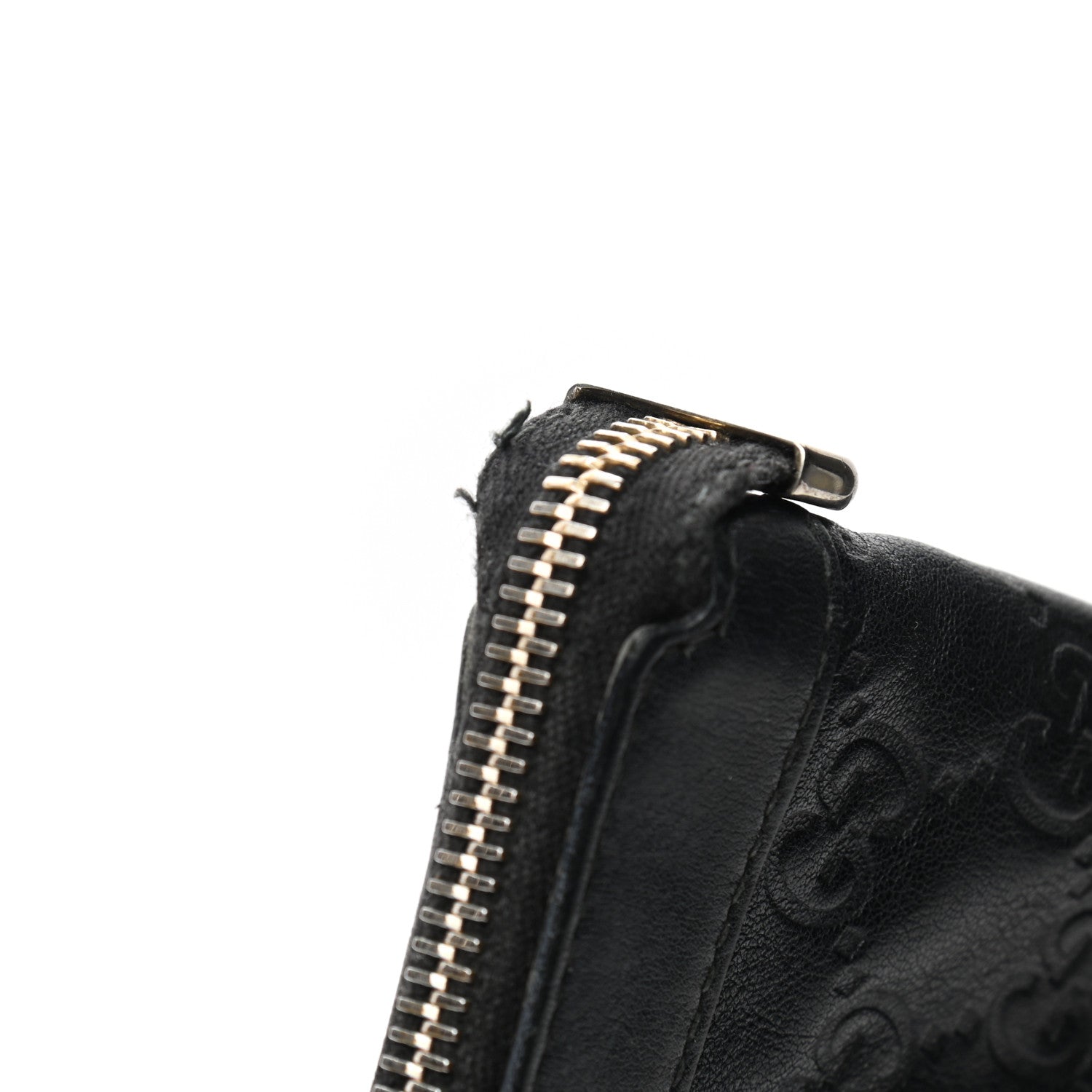 Gucci Guccissima Signature New Britt Wristlet Black 9 of 9