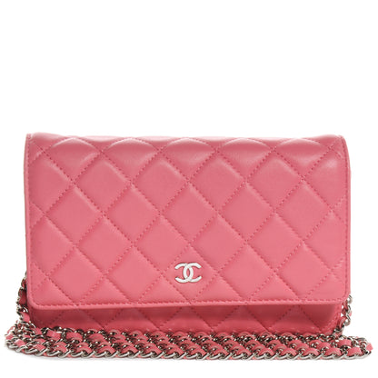 Chanel Lambskin Wallet On Chain WOC Pink 1 of 9