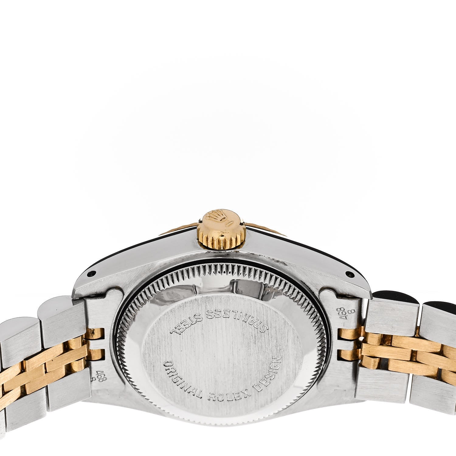 Rolex Stainless Steel 18K Yellow Gold Diamond 26mm Oyster Perpetual Datejust Watch Champagne 69173 4 of 4