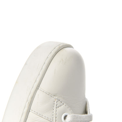 Gucci Calfskin Nappa Web LOVED Embroidered Mens Ace Sneakers 10 White Red Flame Notte 10 of 16