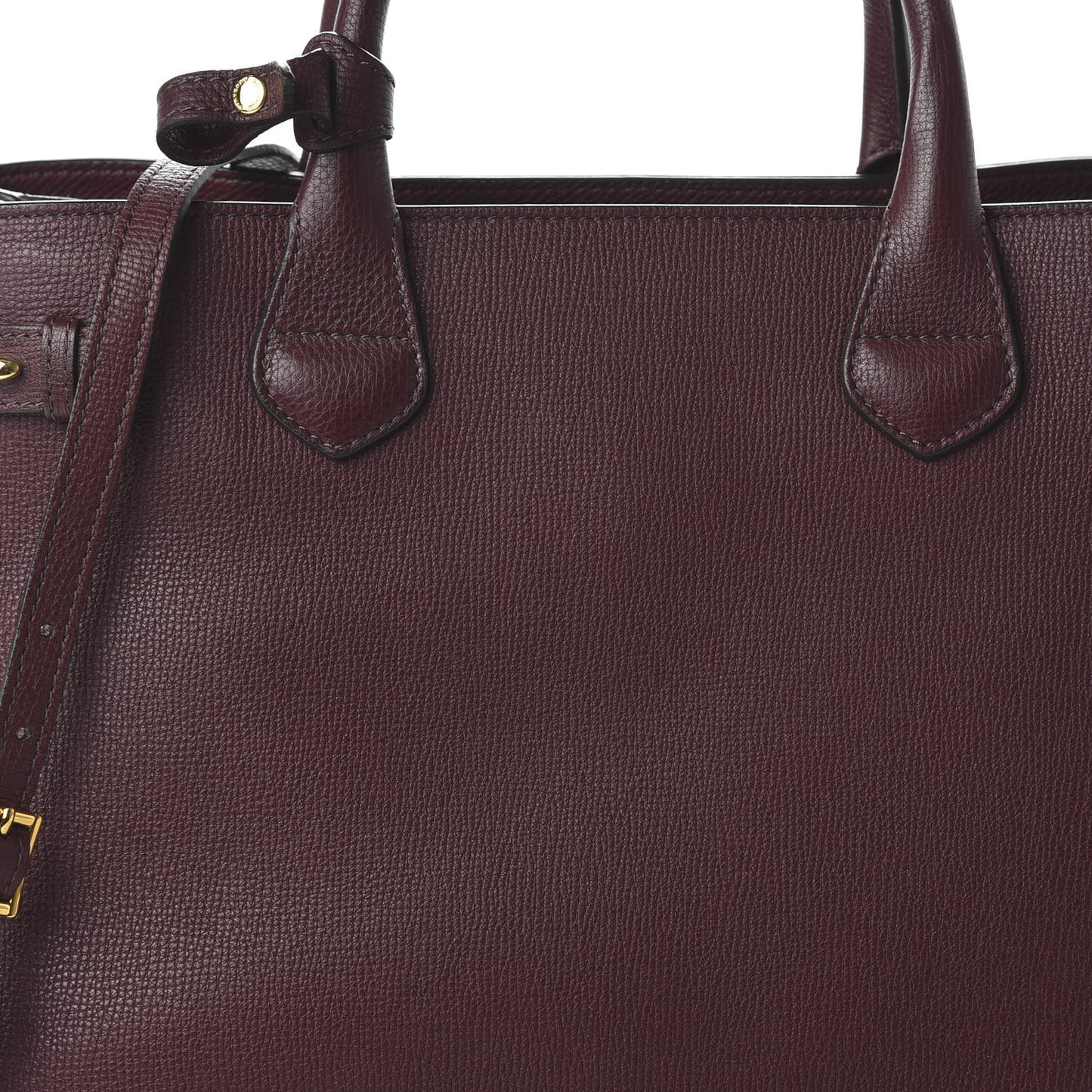 Grainy Calfskin House Check Medium Banner Tote Mahogany Red