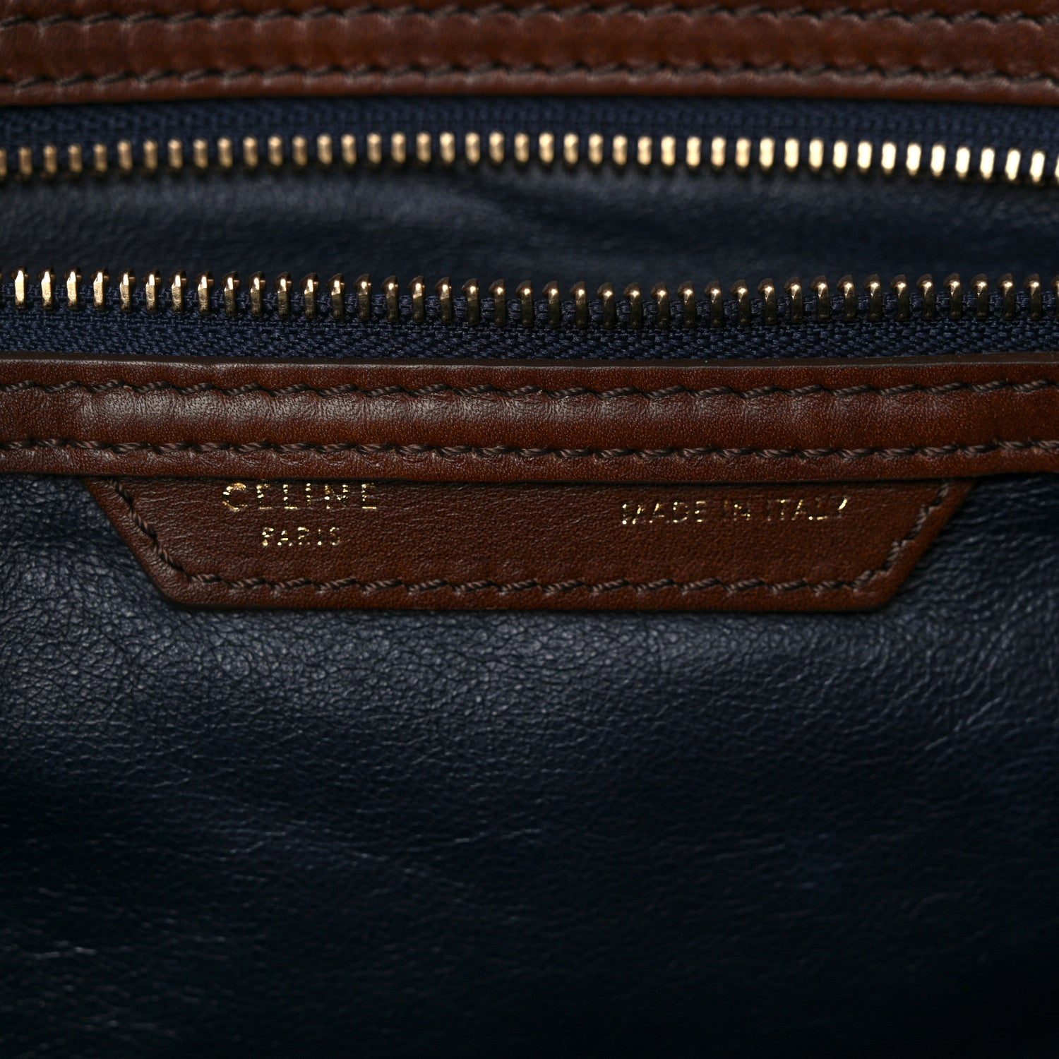 Celine Smooth Calfskin Mini Bi-Color Luggage Navy 6 of 13