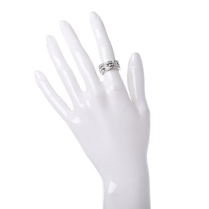 Cartier 18K White Gold Diamond Maillon Panthere 3 Rows Paved Ring 49 4.75 2 of 5