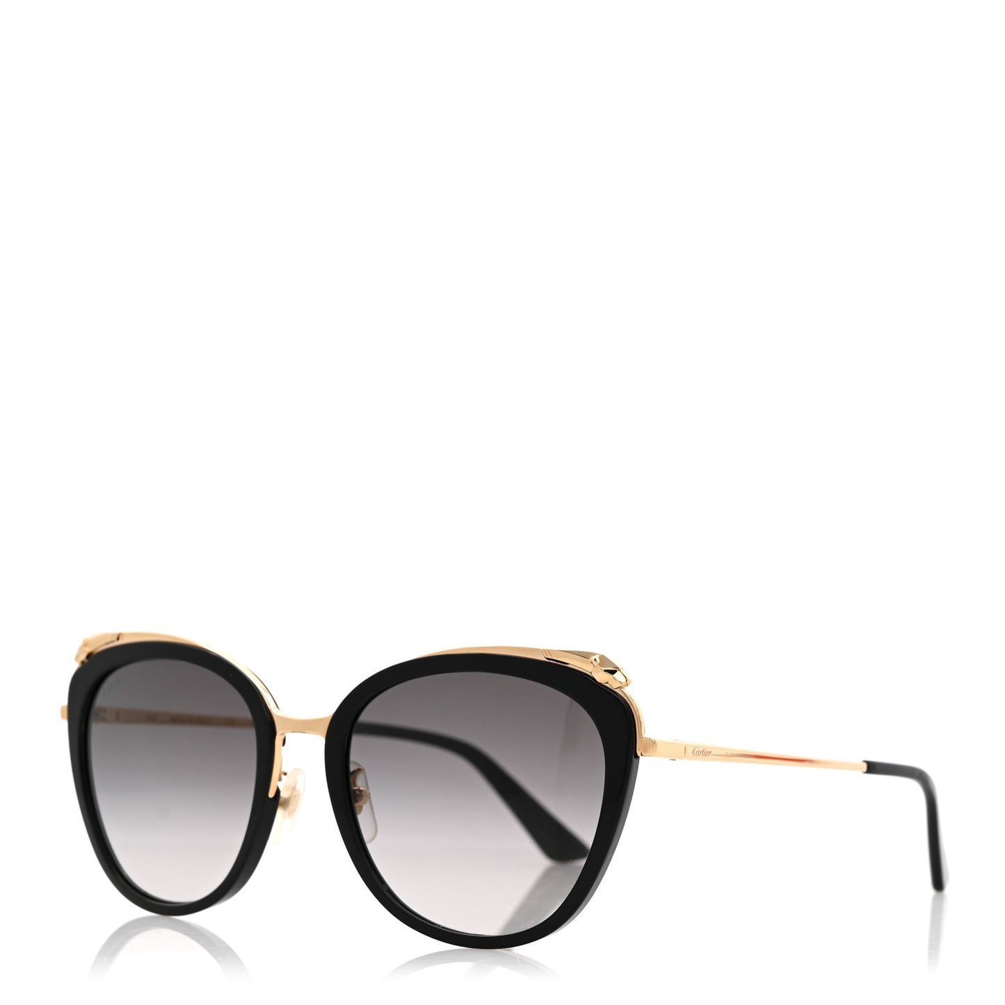 Panthere De Cartier Sunglasses CT0150SA Black Gold Black Gold