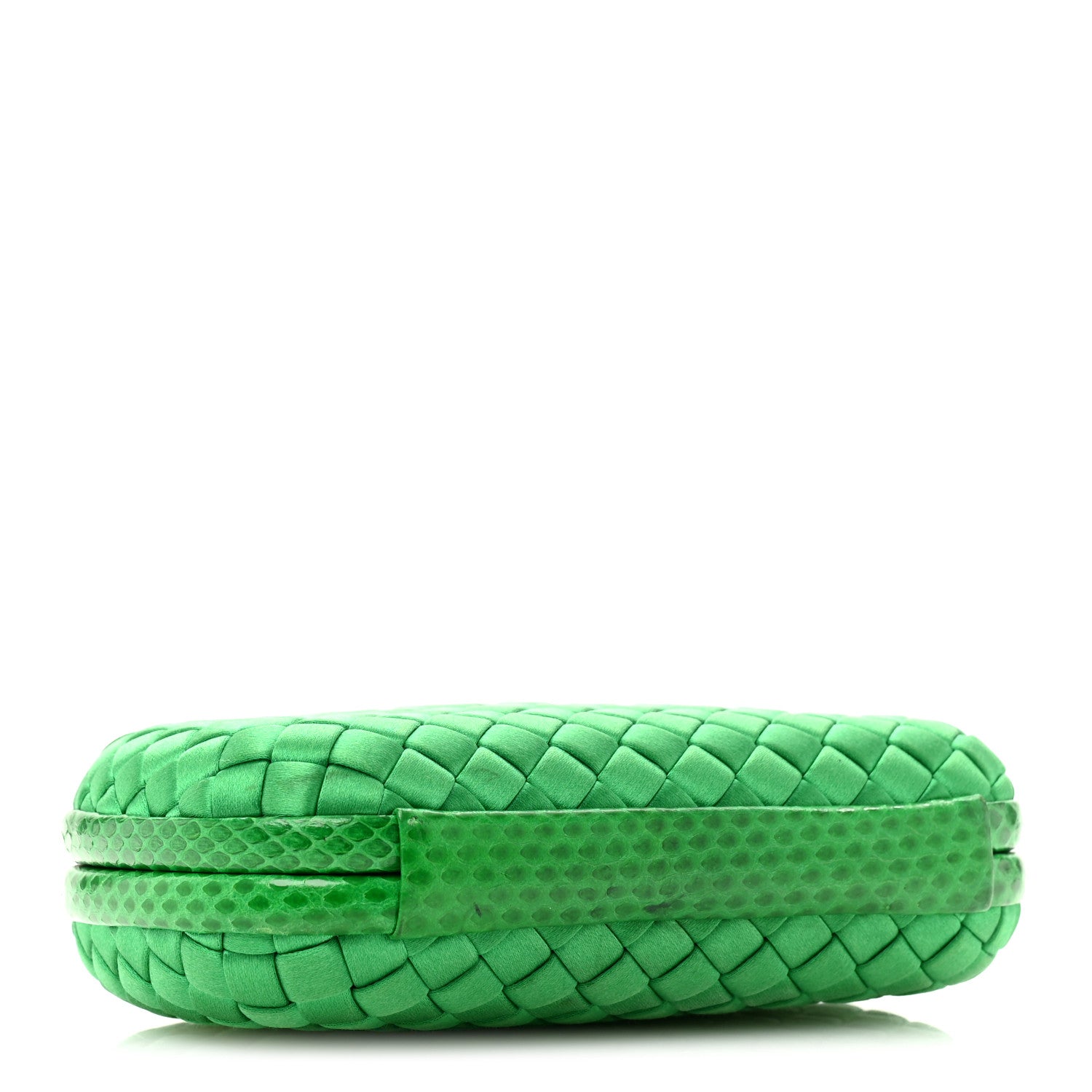 Bottega Veneta Satin Intreccio Impero Ayers Knot Clutch Parakeet 4 of 9