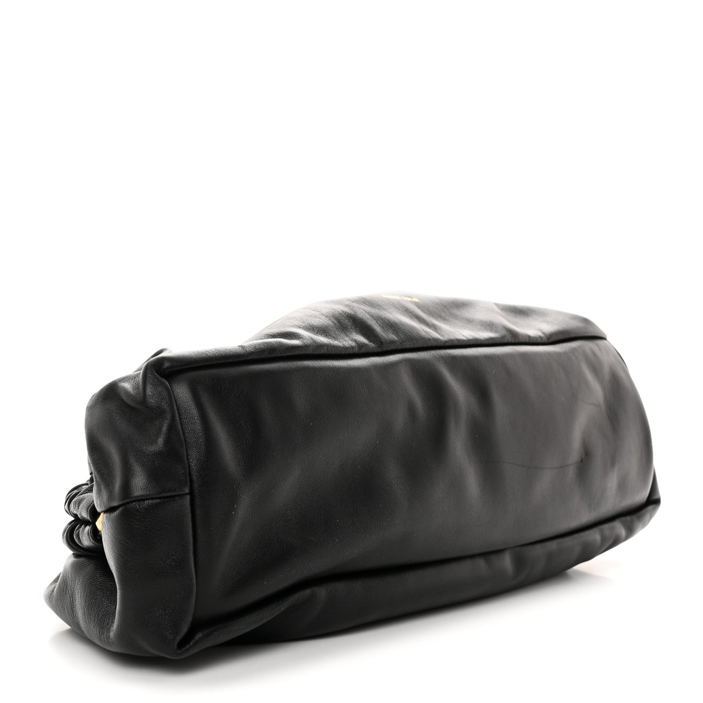 Lambskin Cloud Clutch Black Flamma