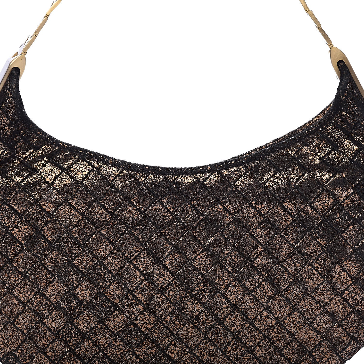 Bottega Veneta Metallic Intrecciato Small Shoulder Bag Bronze 9 of 9