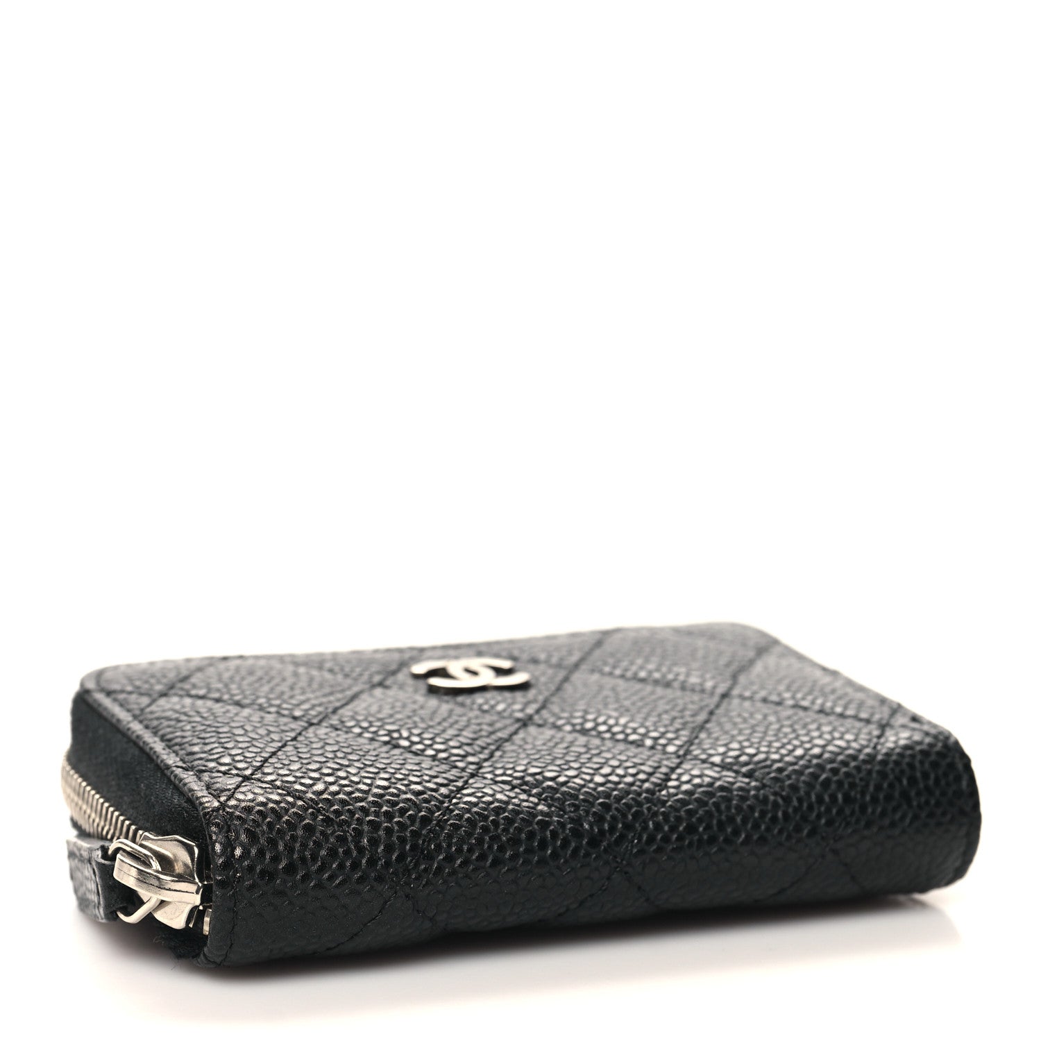 Chanel Caviar Quilted Zip Coin Purse Black 4 of 8
