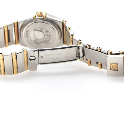 Omega Stainless Steel 18K Yellow Gold 25mm Constellation Quartz Watch White 1272.30.00 6 of 6