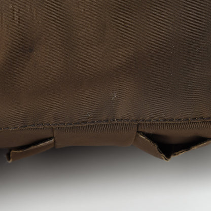 Prada Tessuto Nylon Ruffle Tote Brown 14 of 17