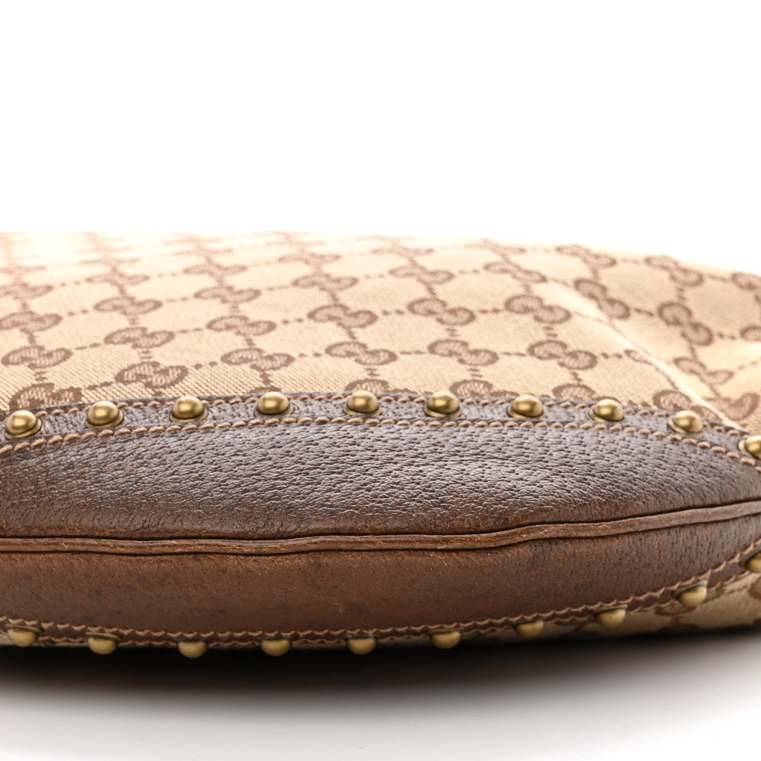 Gucci Monogram Pelham Studded Shoulder Bag Brown 10 of 10
