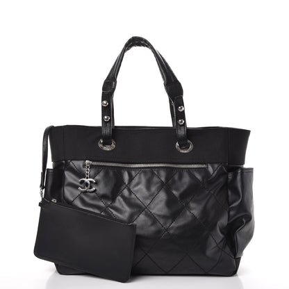 Chanel Coated Canvas Large Paris Biarritz Tote Black 3 of 15