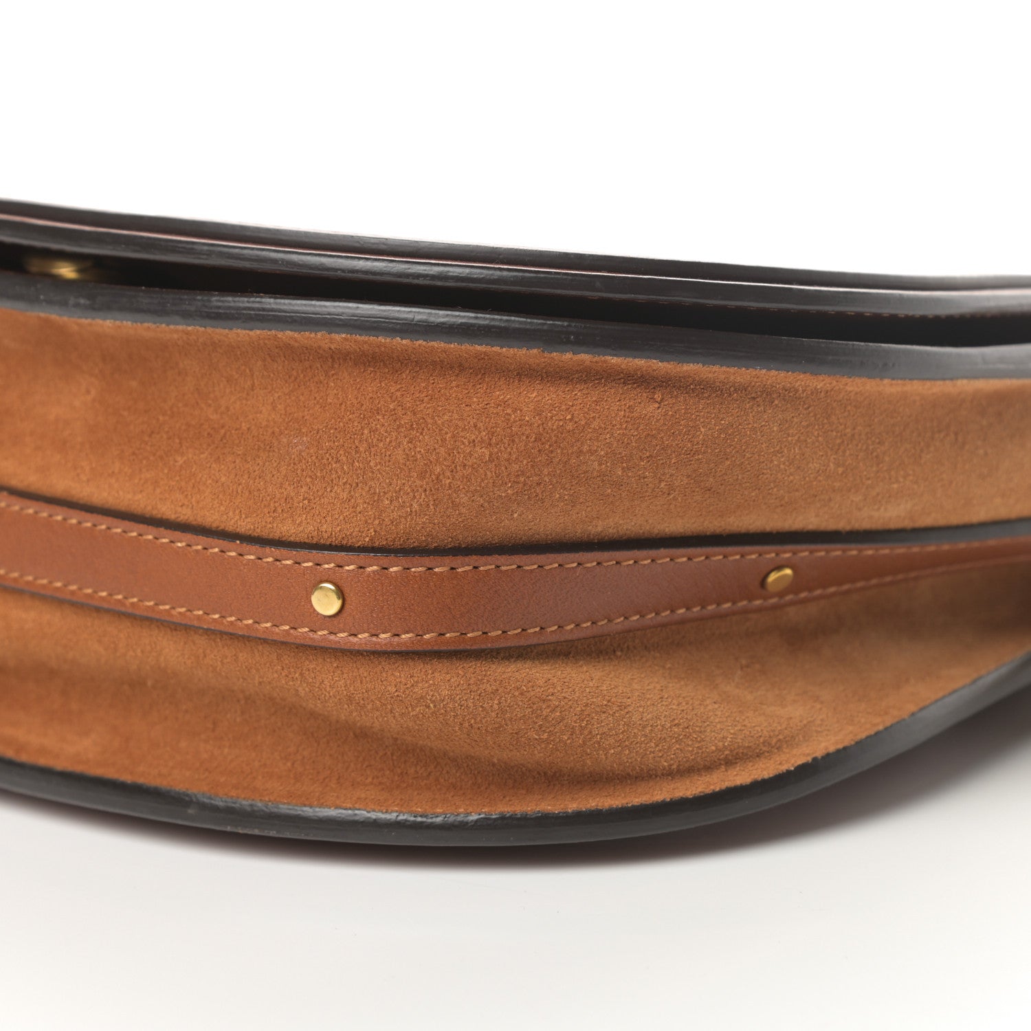 Chloe Calfskin Suede Medium Nile Bracelet Bag Caramel 10 of 15