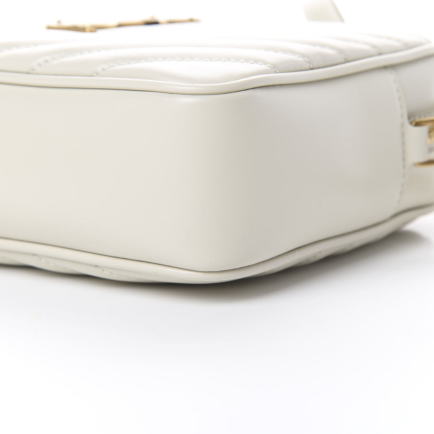 Calfskin Matelasse Monogram Lou Camera Bag Crema Soft