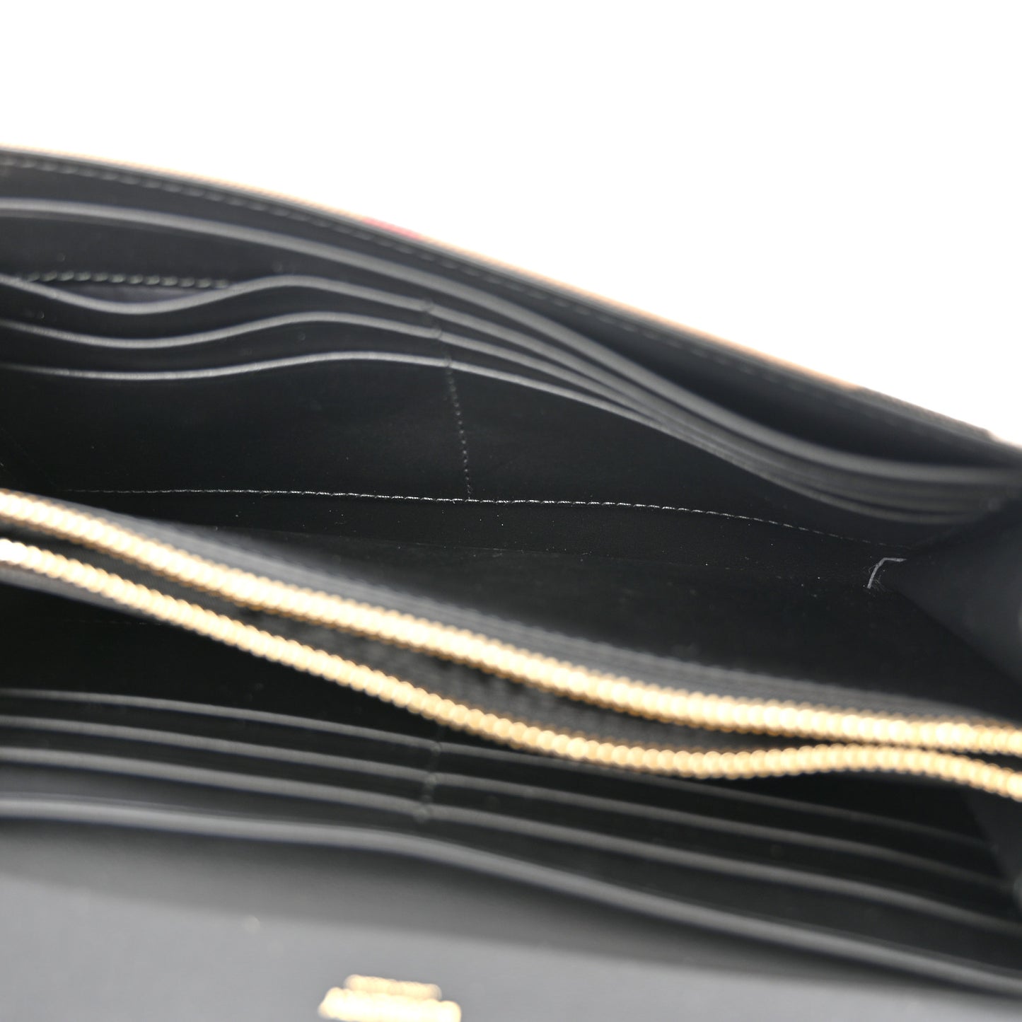 Calfskin House Check Hannah Wallet with Detachable Strap Black