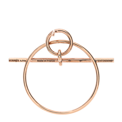 Hermes 18K Rose Gold PM Loop Earrings 4 of 5