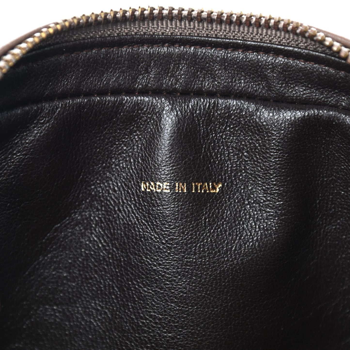 Lambskin Quilted Tassel Camera Case Brown