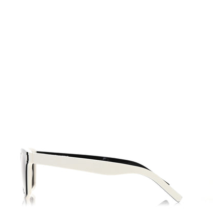 Saint Laurent Acetate Flat Top SL1 Sunglasses Black White 3 of 9