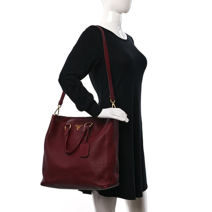 Prada Vitello Daino Tote Amaranto 2 of 8